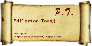 Pásztor Tomaj névjegykártya